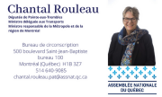 Carte d'affaire - ministre Chantal Rouleau