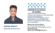 Carte d'affaire - ministre Nadine Girault