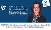 Christine Normandin - Bloc Québécois - Députée de St-Jean - carte d'affaire