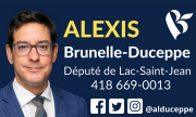 Alexis Brunelle-Duceppe - Député Lac-Saint-Jean - Carte d'affaire | Jamais sans mon casque